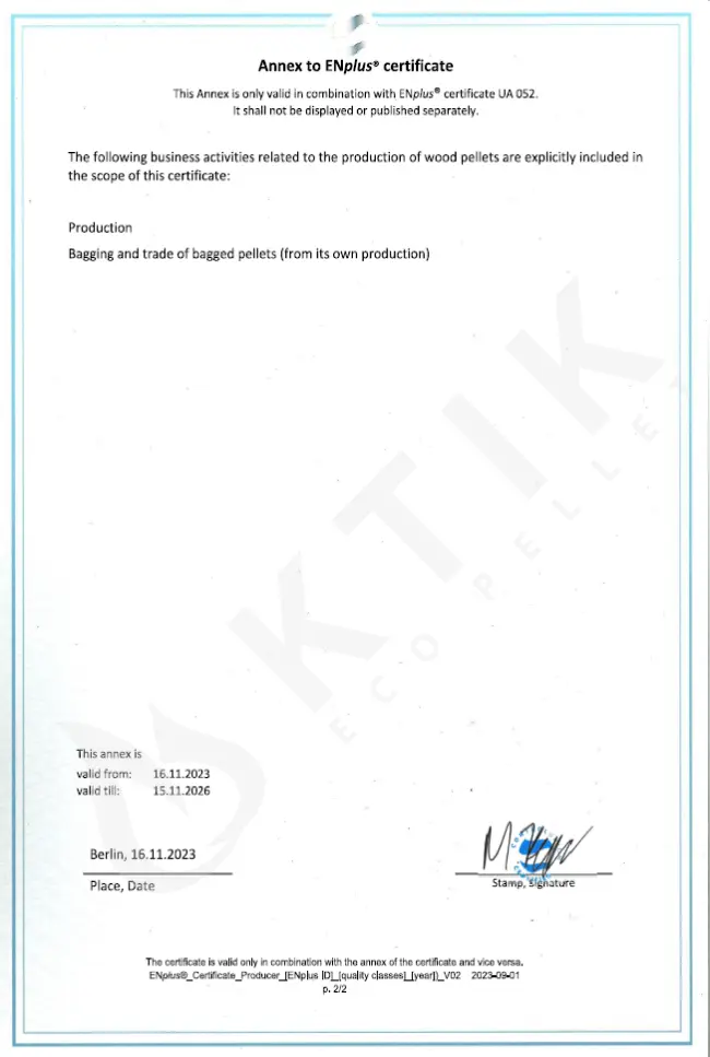 quality certificate